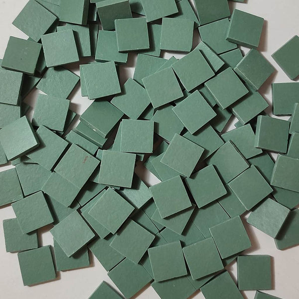 Ceramic mosaic tiles, 17x17 mm, Matt Sea Green