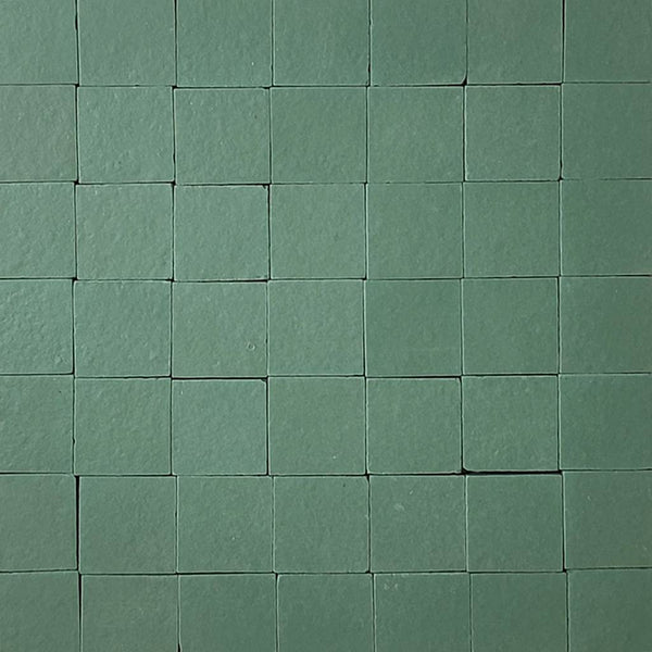 Ceramic mosaic tiles, 17x17 mm, Matt Sea Green