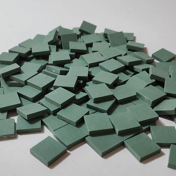 Ceramic mosaic tiles, 17x17 mm, Matt Sea Green