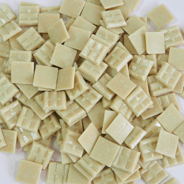Vitreous glass mosaic tiles, 20x20 mm, Opaque Beige