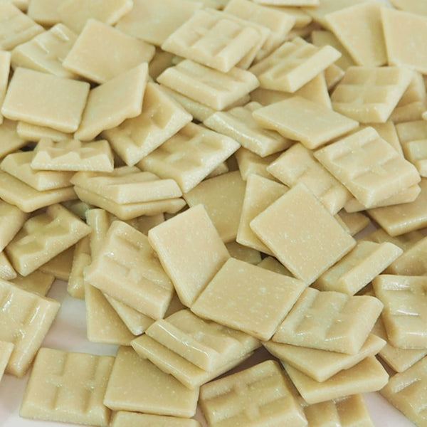 Vitreous glass mosaic tiles, 20x20 mm, Opaque Beige