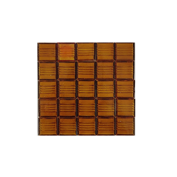 Vitreous glass mosaic tiles, 20x20 mm, Transparent Brown