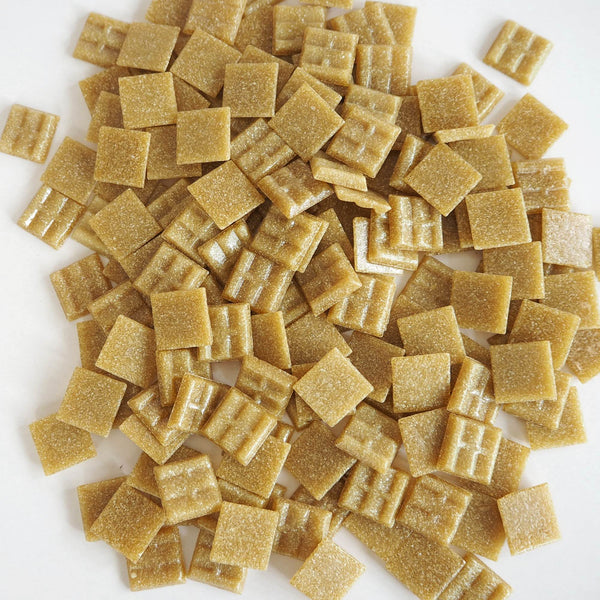 Vitreous glass mosaic tiles, 20x20 mm, Opaque Tan