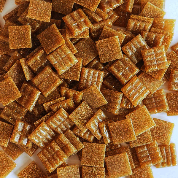 Vitreous glass mosaic tiles, 20x20 mm, Opaque Light Brown