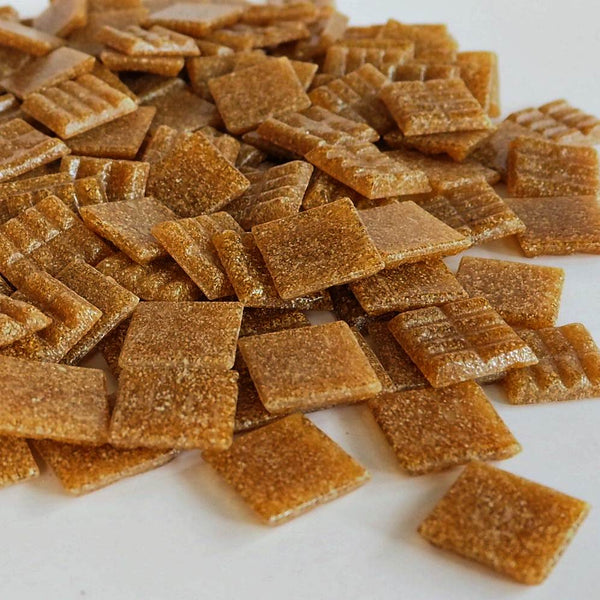 Vitreous glass mosaic tiles, 20x20 mm, Opaque Light Brown