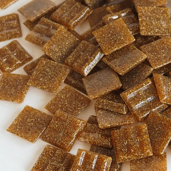 Vitreous glass mosaic tiles, 20x20 mm, Opaque Coffee