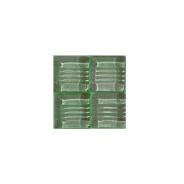 Vitreous glass mosaic tiles, 20x20 mm, Transparent Light Emerald Green