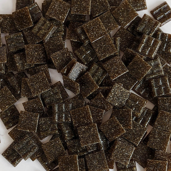 Vitreous glass mosaic tiles, 20x20 mm, Opaque Dark Brown