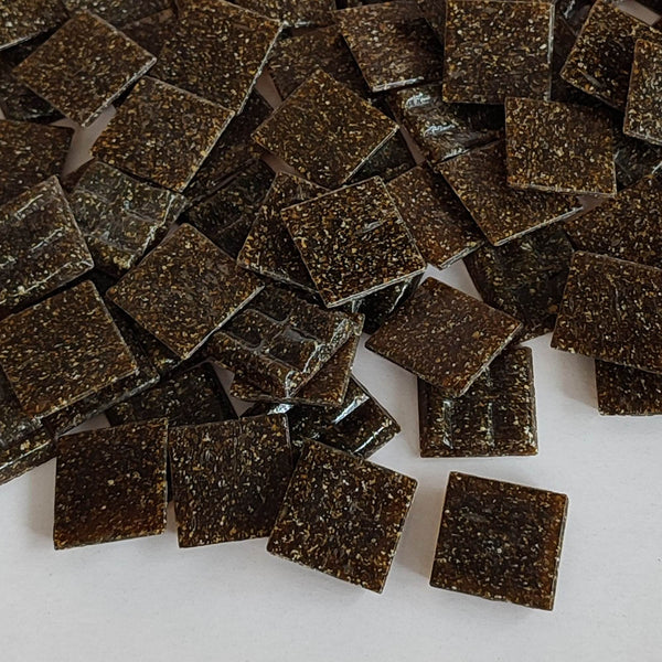 Vitreous glass mosaic tiles, 20x20 mm, Opaque Dark Brown