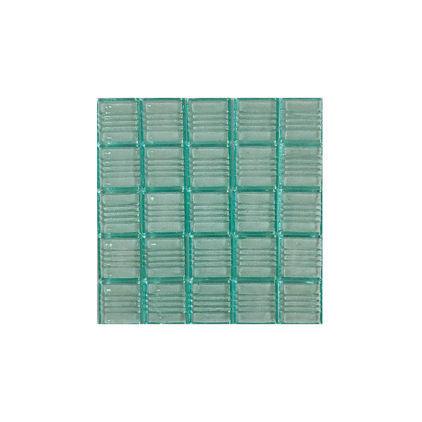 Vitreous glass mosaic tiles, 20x20 mm, Transparent Light Mint
