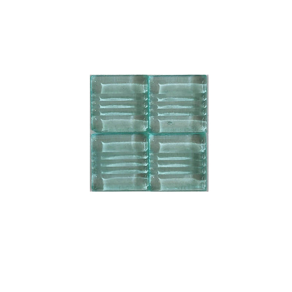 Vitreous glass mosaic tiles, 20x20 mm, Transparent Light Mint