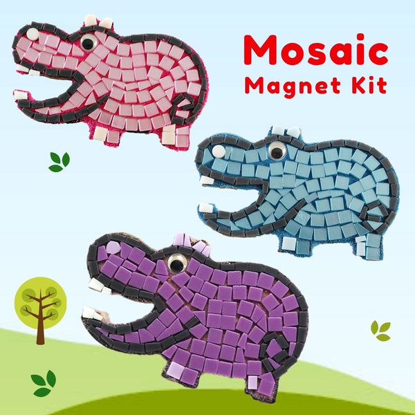 Mosaic magnet kit, Hippo