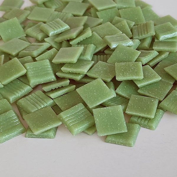 Vitreous glass mosaic tiles, 20x20 mm, Opaque Moss green