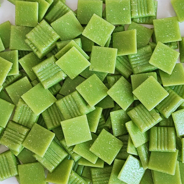 Vitreous glass mosaic tiles, 20x20 mm, Opaque Lime Green