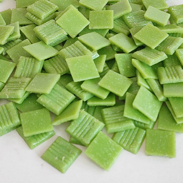 Vitreous glass mosaic tiles, 20x20 mm, Opaque Lime Green
