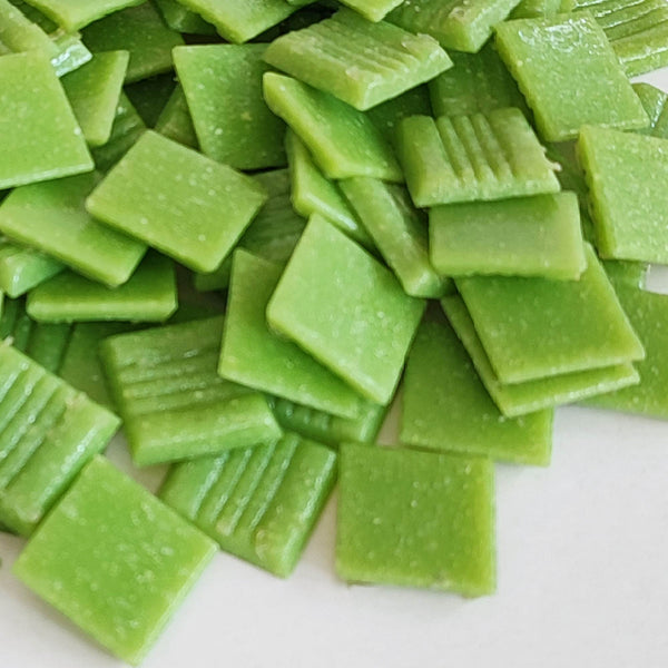 Vitreous glass mosaic tiles, 20x20 mm, Opaque Lime Green
