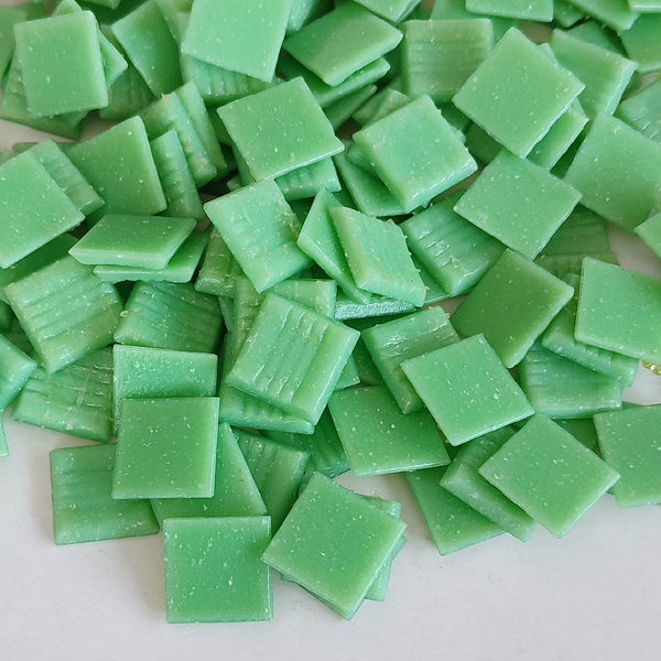Vitreous glass mosaic tiles, 20x20 mm, Opaque Pastel Green