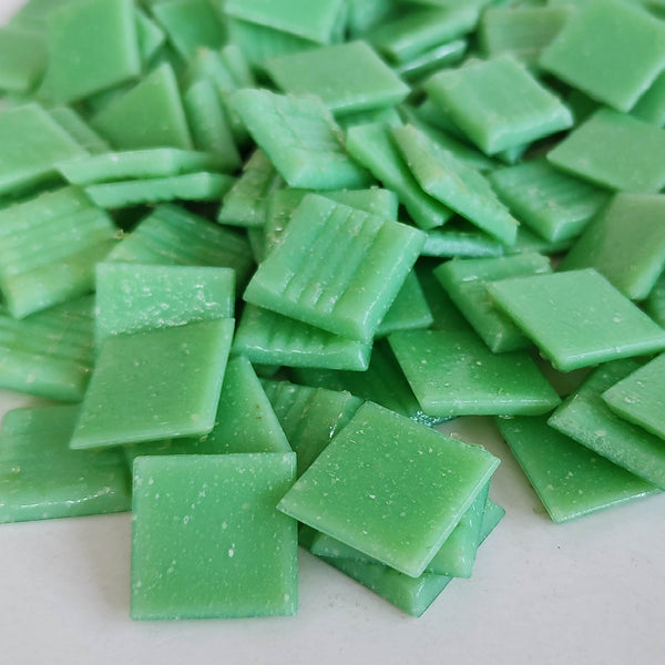 Vitreous glass mosaic tiles, 20x20 mm, Opaque Pastel Green