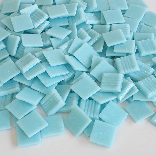Vitreous glass mosaic tiles, 20x20 mm, Opaque Bluebell