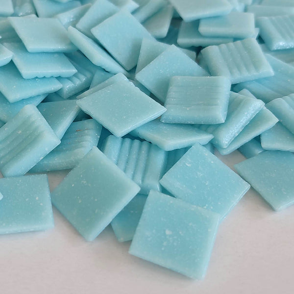 Vitreous glass mosaic tiles, 20x20 mm, Opaque Bluebell