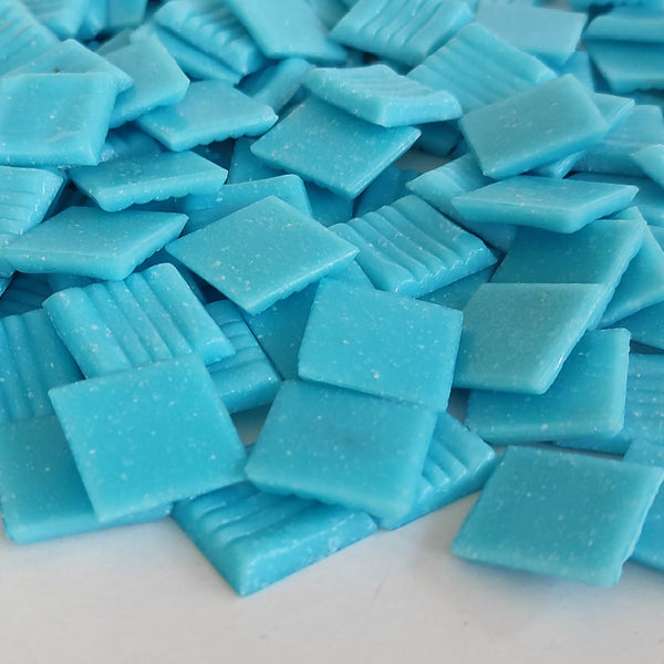 Vitreous glass mosaic tiles, 20x20 mm, Opaque Ethereal Blue