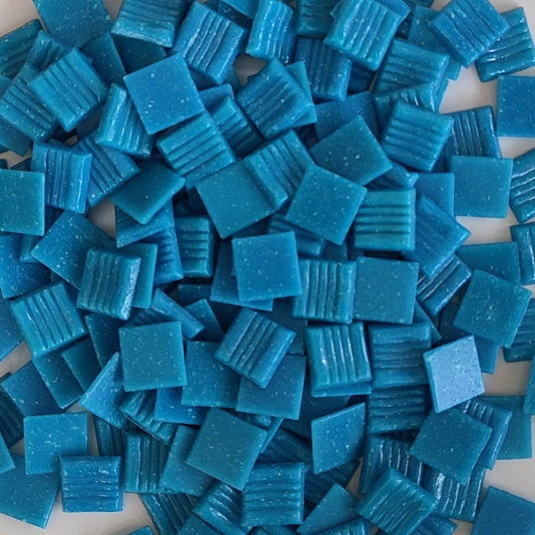 Vitreous glass mosaic tiles, 20x20 mm, Opaque Malibu Blue