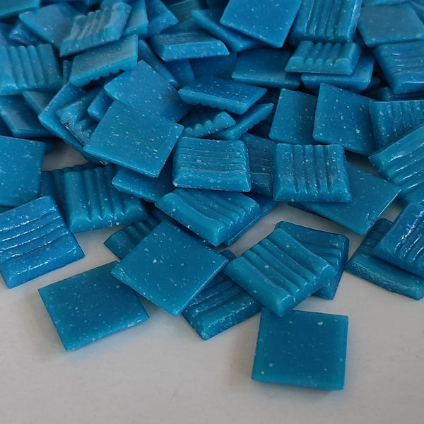 Vitreous glass mosaic tiles, 20x20 mm, Opaque Malibu Blue