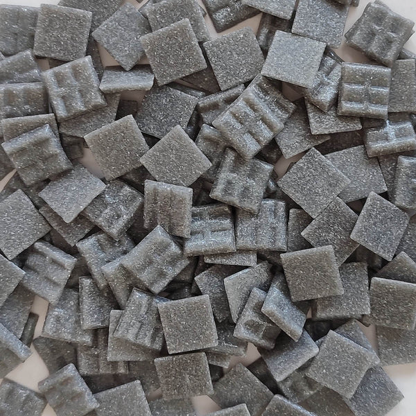 Vitreous glass mosaic tiles, 20x20 mm, Opaque Gray