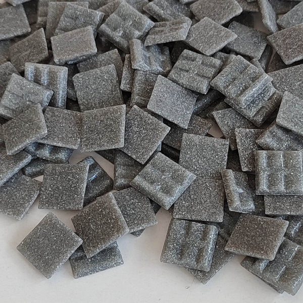 Vitreous glass mosaic tiles, 20x20 mm, Opaque Gray