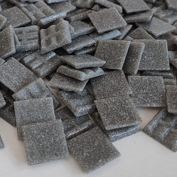 Vitreous glass mosaic tiles, 20x20 mm, Opaque Gray