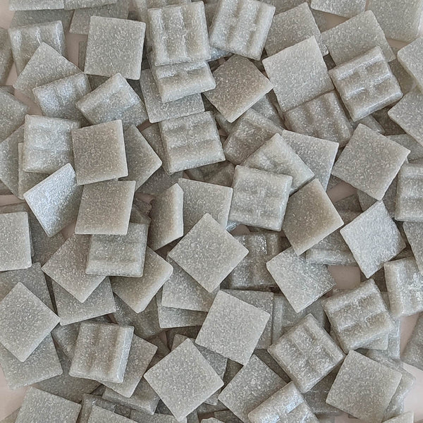 Vitreous glass mosaic tiles, 20x20 mm, Opaque Ash