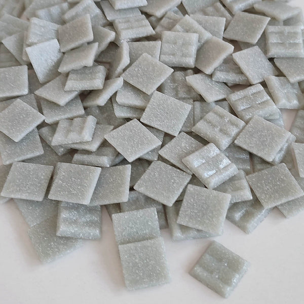 Vitreous glass mosaic tiles, 20x20 mm, Opaque Ash