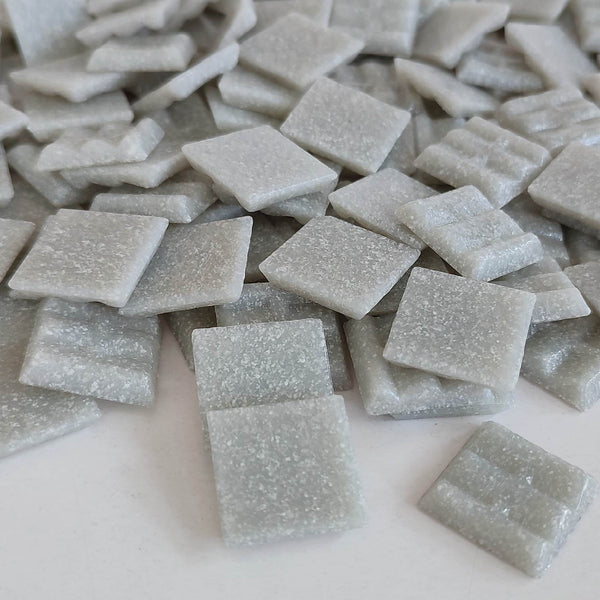 Vitreous glass mosaic tiles, 20x20 mm, Opaque Ash