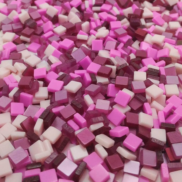 Resin mosaic tiles, 5x5 mm, Berry mixes