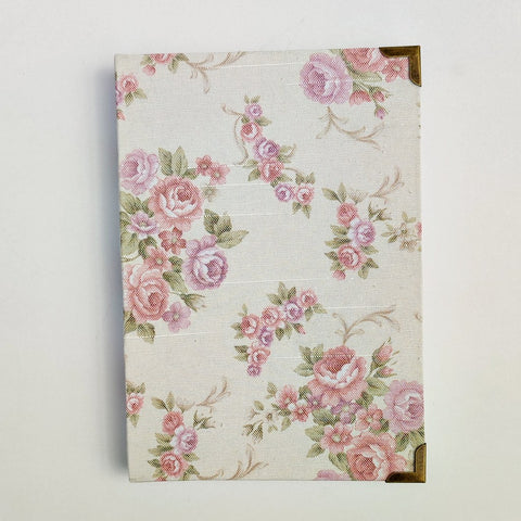 Handmade Kettle stitch binding - A5 book journal / Victorian Flowers