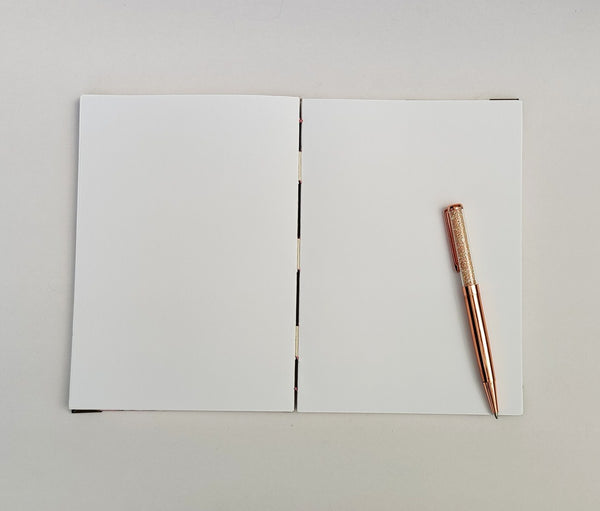 Handmade French stitch binding - A5 book journal / Victorian Flowers