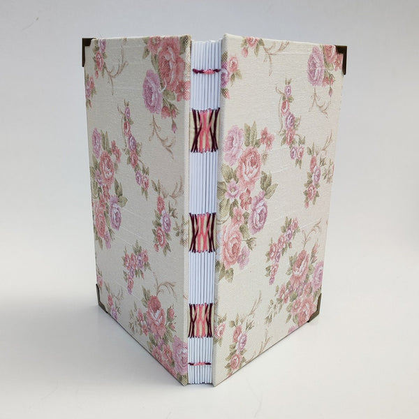 Handmade French stitch binding - A5 book journal / Victorian Flowers