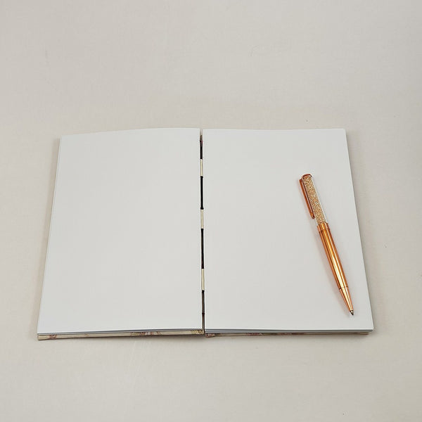 Handmade Kettle stitch binding - A5 book journal / Victorian Flowers