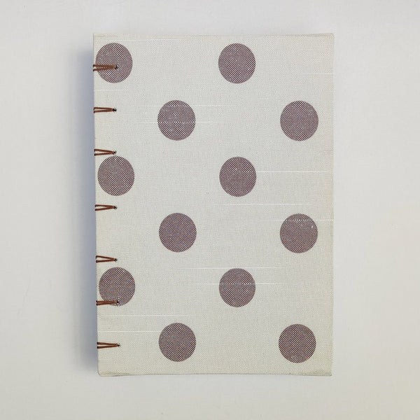Handmade Coptic stitch binding - A5 book journal / Polka Dots
