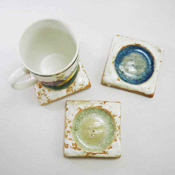 Mosaic ceramic coaster