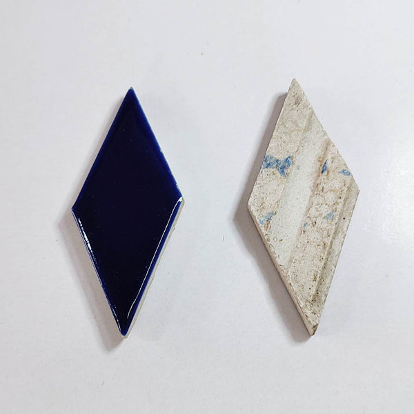 Ceramic glazed mosaic tiles, Diamond shape, Navy Blue