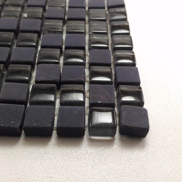 Glass mosaic tiles, 10x10 mm, Chocolate