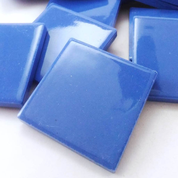 Ceramic mosaic tiles, 47x47 mm, Glossy Cobalt Blue