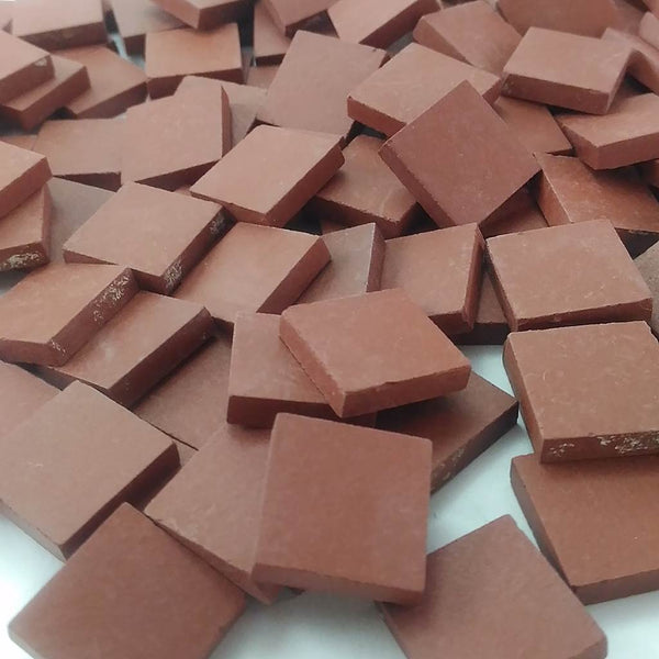 Ceramic mosaic tiles, 17x17 mm, Matt Chocolate