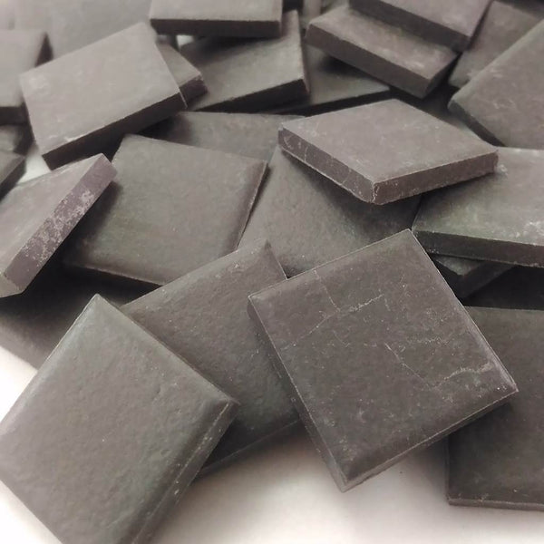 Ceramic mosaic tiles, 25x25 mm, Matt Midnight black