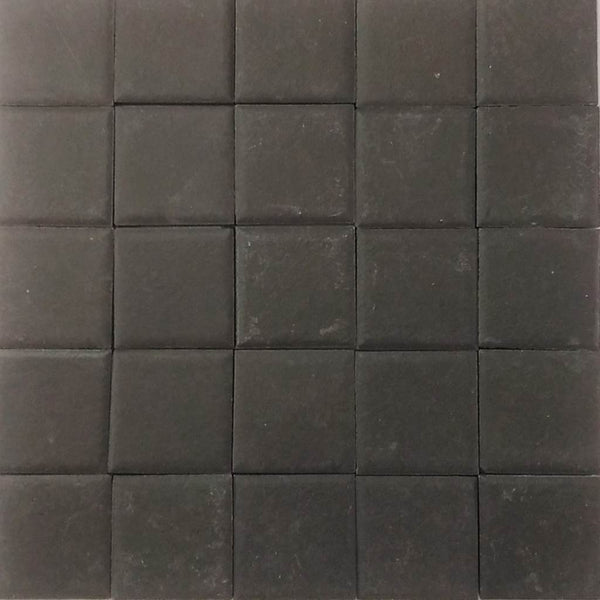 Ceramic mosaic tiles, 25x25 mm, Matt Midnight black