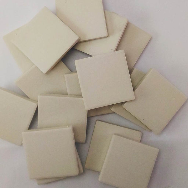 Ceramic mosaic tiles, 47x47 mm, Matt Off White