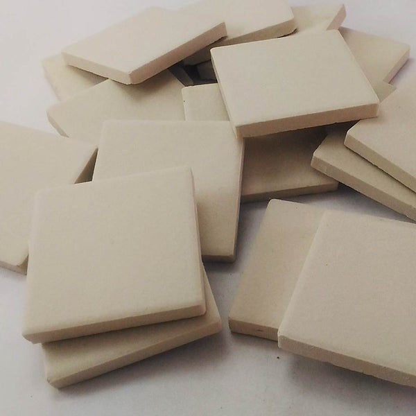 Ceramic mosaic tiles, 47x47 mm, Matt Off White