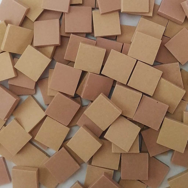 Ceramic mosaic tiles, 17x17 mm, Matt Peanut