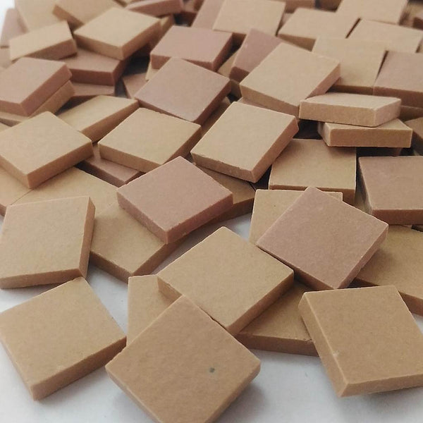 Ceramic mosaic tiles, 17x17 mm, Matt Peanut